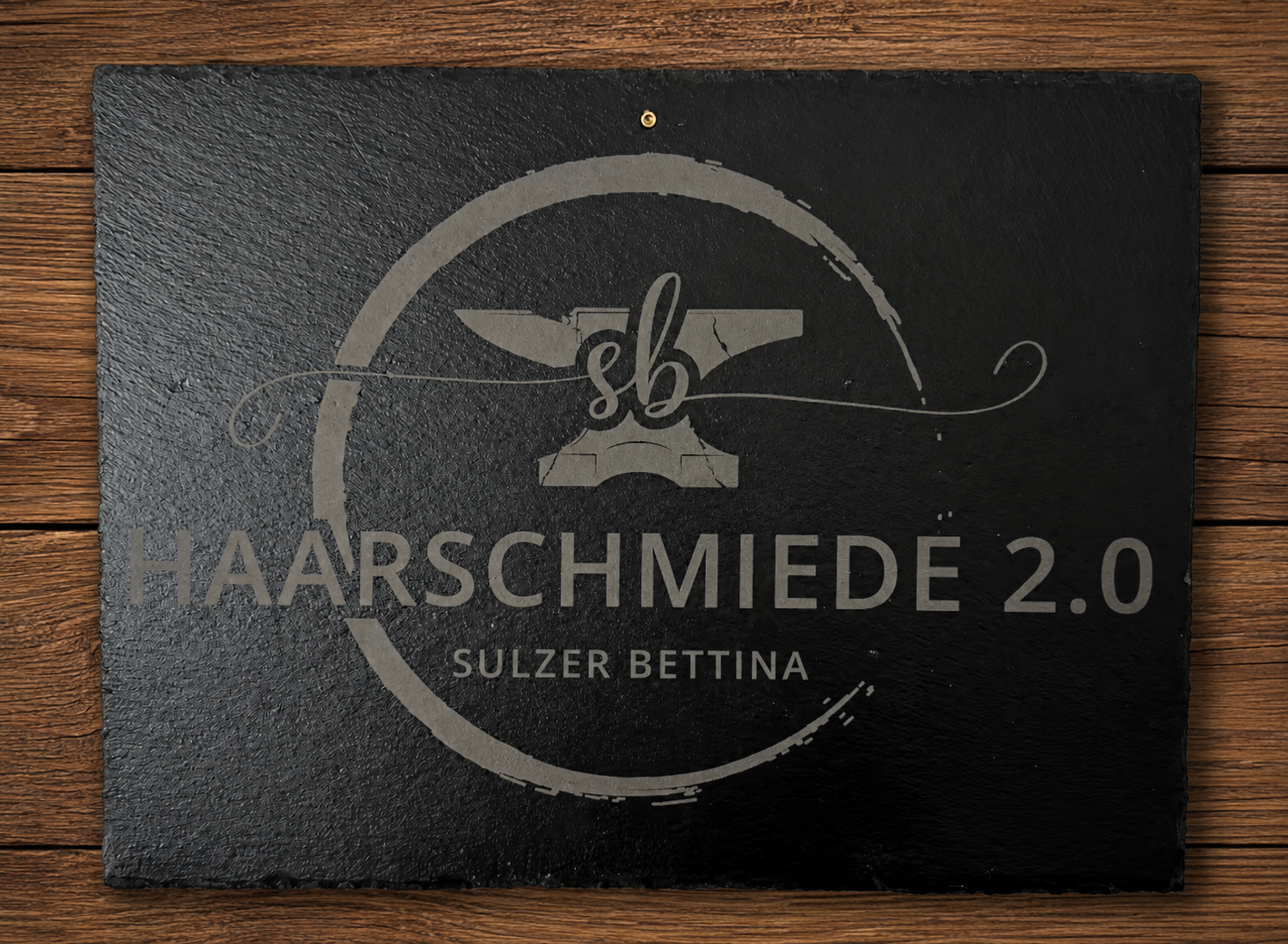 Lasergravur auf Schiefer